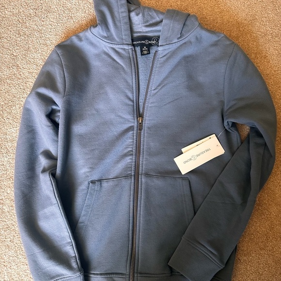 Treasure & Bond Other - Treasure & Bond Blue Zip-Up Hoodie Sz 8/10